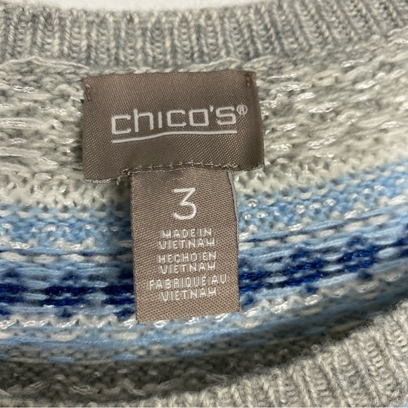 Chicos Cabin Fair Isle Raglan Pullover 16/18 - Picture 4 of 7